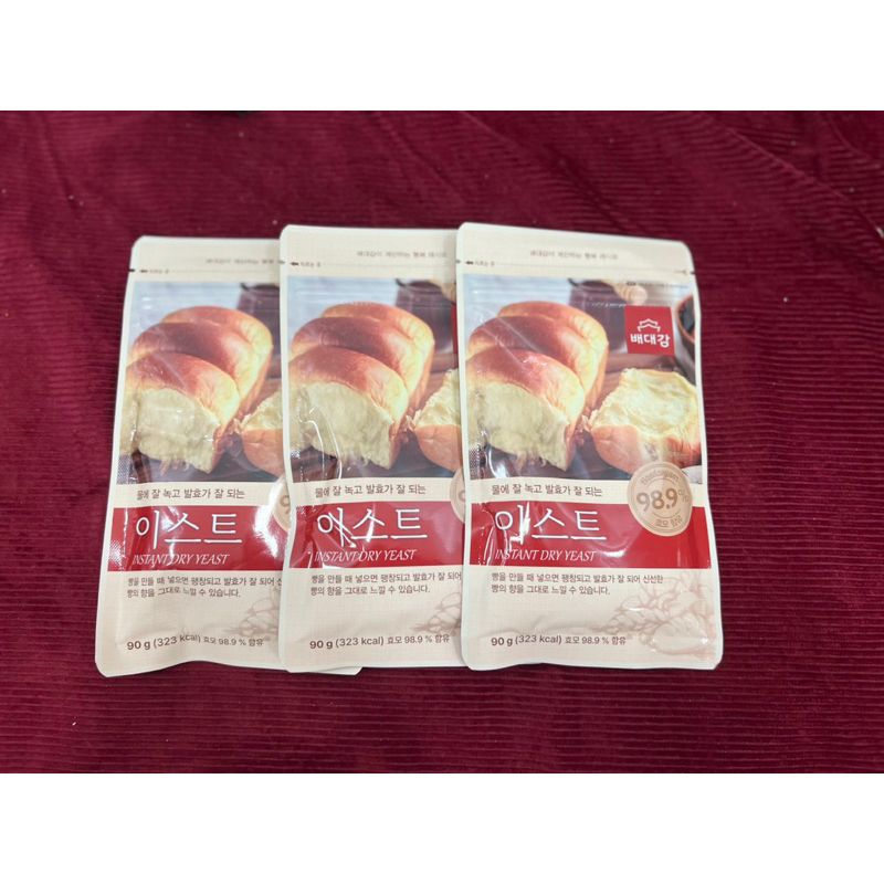 Men khô làm bánh mì túi 90g, Instant dried yeast made in Korea