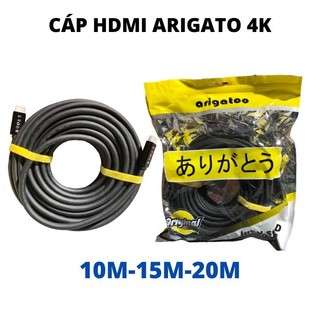 Cáp HDMI 4k Arigato 10M/15M/20M Chạy 4K FullHD 1080p, 3D, 4K chuẩn HDMI-Bảo hành lên đến 36 tháng