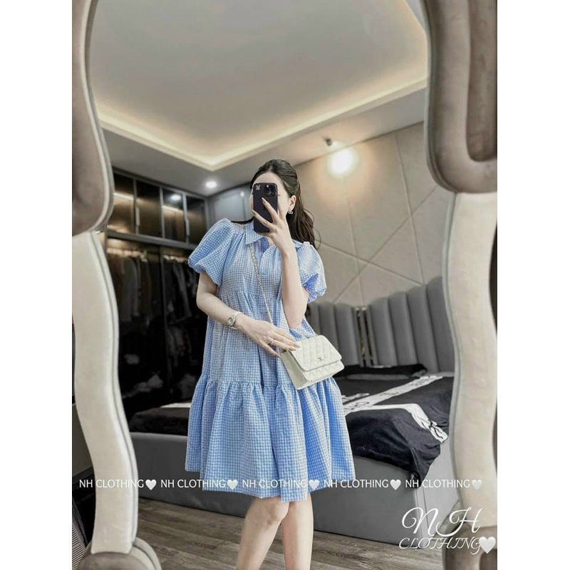 Váy bầu công sở thời trang Aidenshop đầm bầu sơ mi mặc bầu và sau sinh