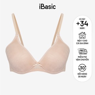 Áo ngực ren không gọng mút mỏng mềm mại iBasic VA029