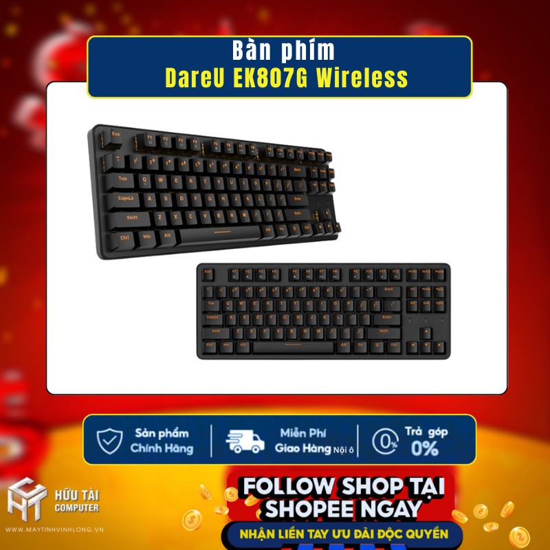 Bàn phím cơ DareU EK807G Wireless Blue switch