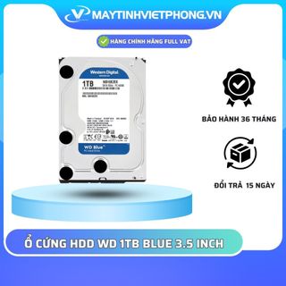 Ổ CỨNG HDD WD 1TB BLUE 3.5 INCH, 7200RPM, SATA, 64MB CACHE 