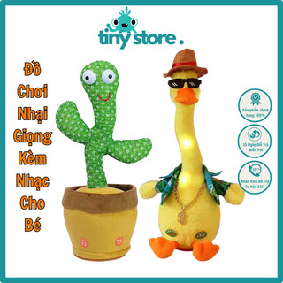 Đồ chơi nhại giọng hình vịt, vịt nhại giọng, xương rồng nhại giọng kèm sạc tiện lợi
