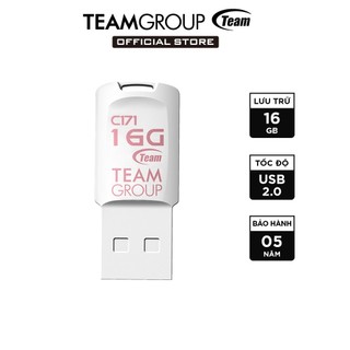 USB 2.0 Team Group C171 16GB chống nước Taiwan (Trắng) - Hãng phân phối chính thức