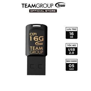 USB 2.0 Team Group C171 16GB chống nước Taiwan (Đen) - Hãng phân phối chính thức