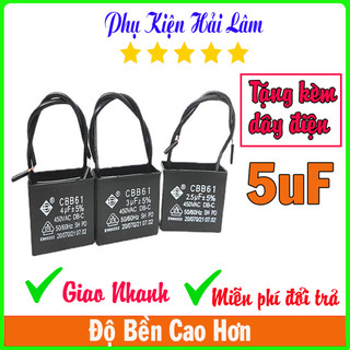Tụ quạt 5 uf. tụ quạt điện. tụ quạt trần. tụ cbb61.
