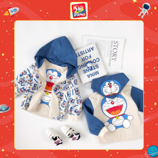 Áo Khoác Gió Doraemon Cho Bé Trai Bé Gái 4-10 Tuổi N00557