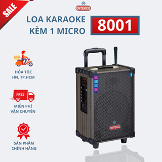 Loa kéo ONTEKCO 8001/8002 bass 20 karaoke bluetooth tặng kèm mic không dây - Ontek Sài Gòn