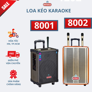 Loa Bluetooth Karaoke Không Dây ONTEKCO 8001 | 8002  - Bass 20cm, Sử Dụng Đa Năng Trong Nhà Và Ngoài Trời - BH 12 Tháng