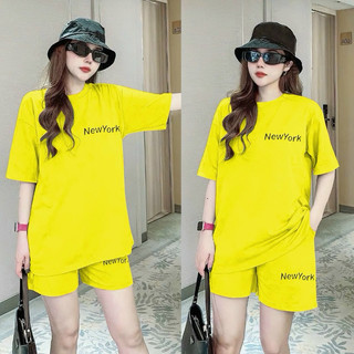 SET BỘ NỮ SHORT COTTON  THÊU LOGO CAO CẤP