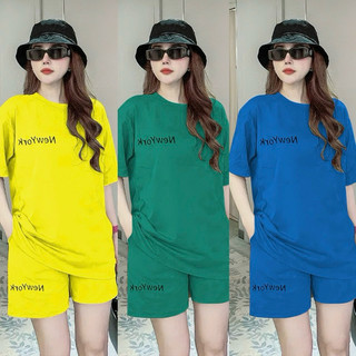 Set bộ nữ short cotton thêu logo cao cấp