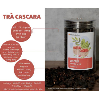 Trà cascara - vỏ quả cà phê arabica | 90-200-500 | đặc sản đà lạt