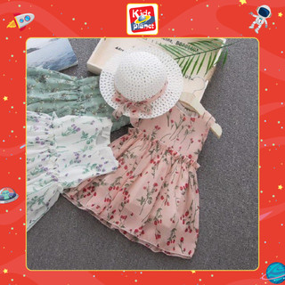 Váy Xòe Hoa Kèm Nón Cho Bé Gái Nặng 8-27kg N00136