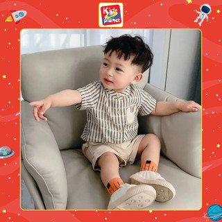 Bộ Quần Áo Đũi Kẻ Sọc Cho Bé Trai Nặng 7-27kg, Cao 70-130cm N00747