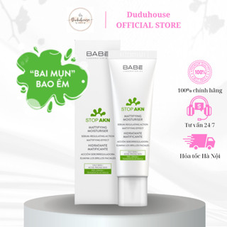 Kem dưỡng ẩm BABE Stop AKN Mattifying Moisturiser cho da dầu mụn 50ml Duduhouse