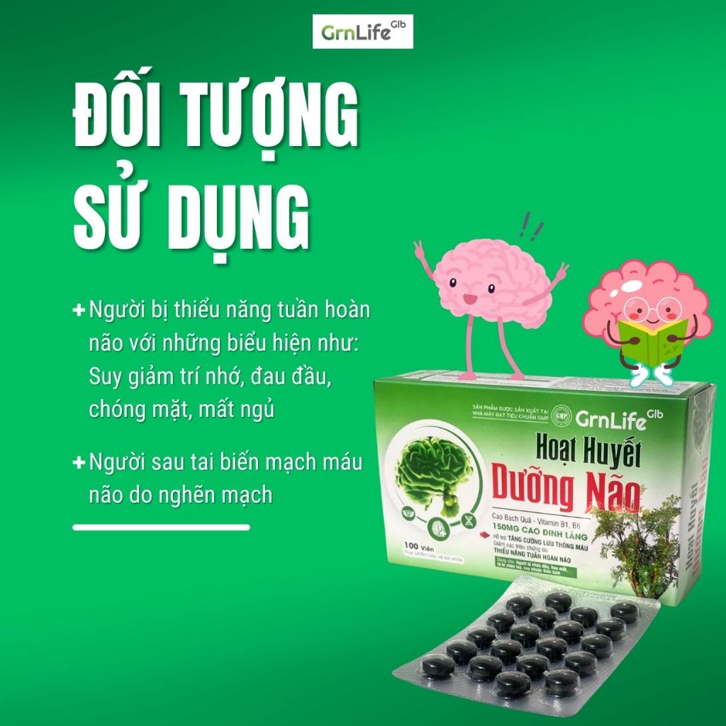 Hoạt Huyết Dưỡng Não Đại Uy (100 viên) - Bổ não, tăng cường trí nhớ (bao phim, bao đường)