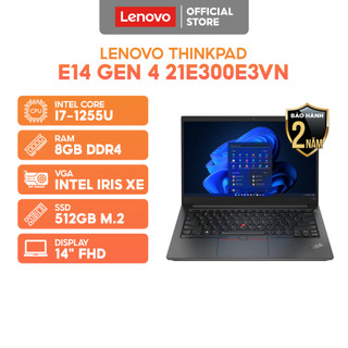 Laptop lenovo thinkpad e14 gen 4 21e300e3vn i7-1255u | 8gb | 512gb | 14' fhd