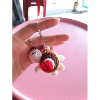 Móc khoá rùa mini bằng len handmade