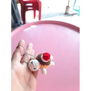 Móc khoá rùa mini bằng len handmade