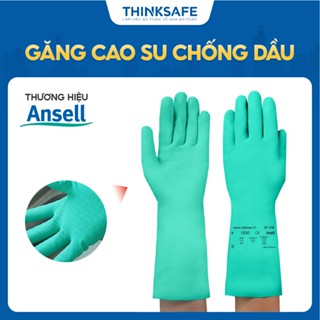 Găng tay cao su chống hóa chất Ansell 37-176 chuyên chống dầu nhớt, chống hoá chất thoáng khí, công nghiệp - THINKSAFE