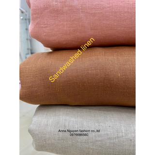 100% pure linen, Sandwashed linen, linen chinh phẩm cao cấp
