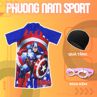 Đồ bơi bé trai họa tiết Captain đáng yêu cao cấp cho bé từ 1 tuổi tới size đại