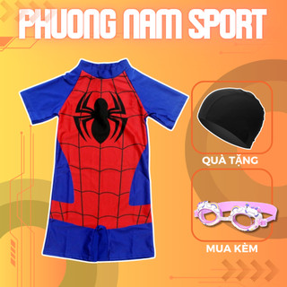 Đồ bơi liền thân bé trai siêu nhân nhện đáng yêu cao cấp cho bé từ 1 tuổi tới size đại