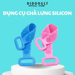 Dụng cụ chà lưng silicon, dây chà cọ lưng chất liệu silicon 2 mặt gai tẩy tế bào chết nhỏ gọn, đa năng - Didooglt