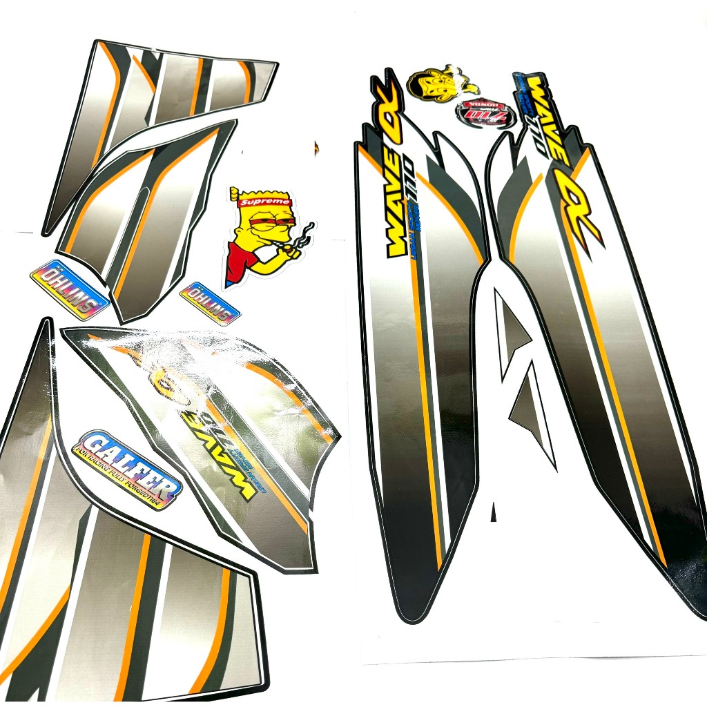 Tem Wave A Kèm Tem Logo Ghi Bạc Dán Wave 50/100/110 Cực Hót.