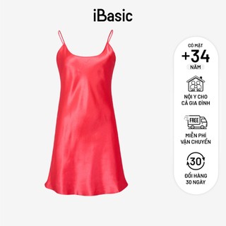 Đầm ngủ hai dây lụa satin mềm mại iBasic 7916
