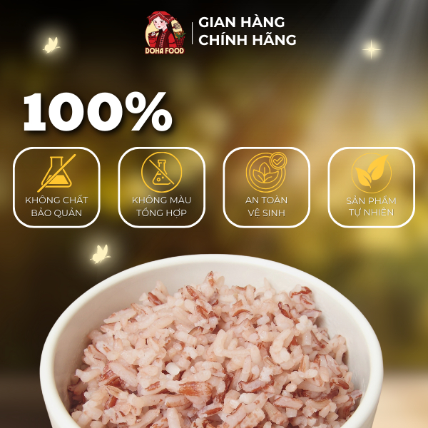 Gạo lứt dẻo Điện Biên Doha Food - Loại 1 dẻo thơm Túi - 1Kg - GLD01 | BigBuy360 - bigbuy360.vn