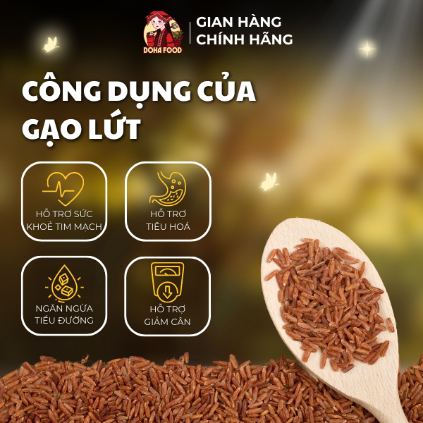 Gạo lứt dẻo Điện Biên Doha Food - Loại 1 dẻo thơm Túi - 1Kg - GLD01 | BigBuy360 - bigbuy360.vn