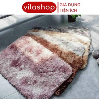 Thảm Lau Chân, Thảm Lông Cao Cấp, Lông Loang Nhung Mềm, Mịn, Thích Hợp Nhiều Không Gian