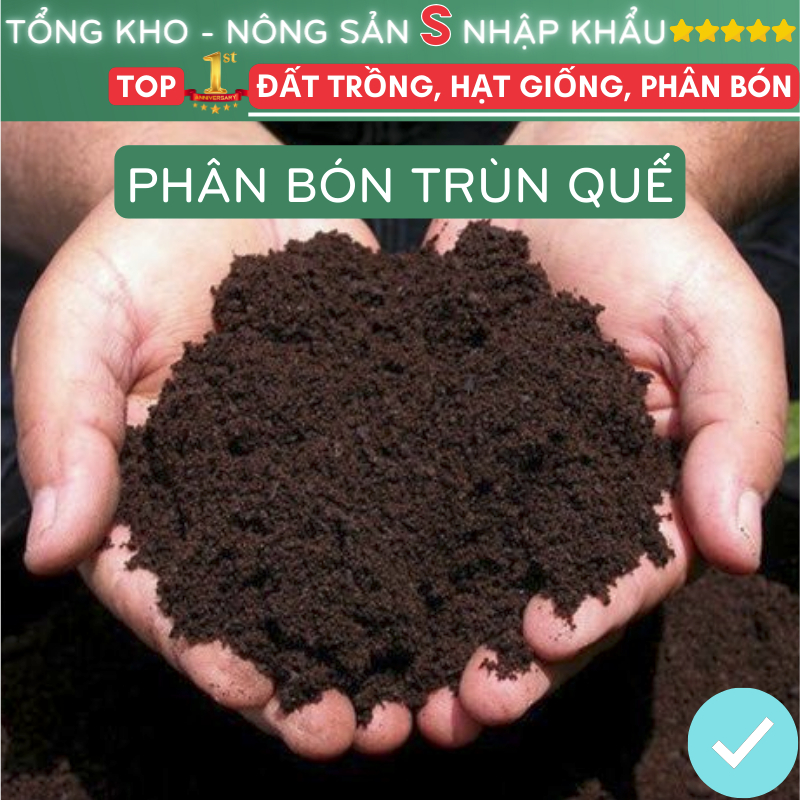 (5kg) Phân trùn quế hữu cơ chất lượng cao bổ sung dinh dưỡng cải tạo đất dùng cho rau hoa củ quả cây