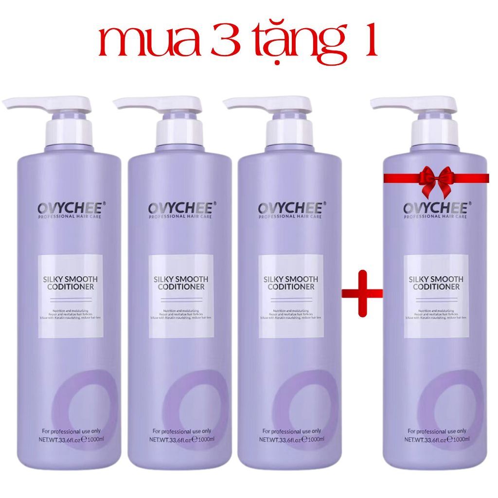 [MUA 3 TẶNG 1] Dầu Gội, Dầu Xả OVYCHEE Keratin Organic dành cho mái tóc gàu, ngứa, vảy nến 1000ml