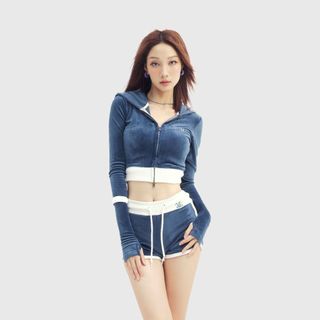 Aiai official áo khoác thể thao thời trang aiwamo sporty jacket form crop