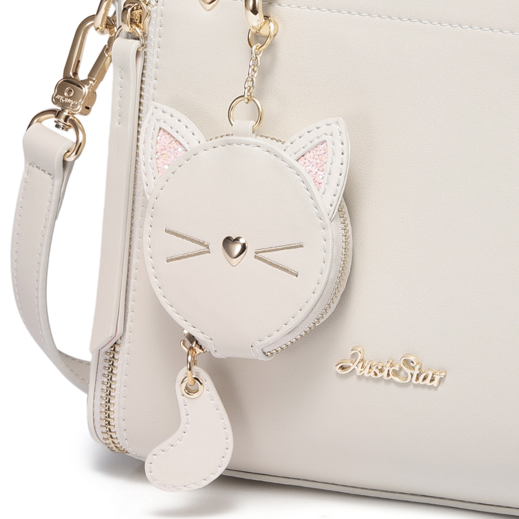 Túi xách đẹp dễ thương Just Star charm ví mèo ViAnh Store 172043AKK