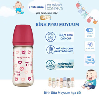 Bình sữa MOYUUM Hàn Quốc Tim Vàng và Tim đỏ 170ml/270ml hàng chính hãng