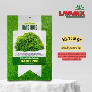 Hạt giống Xà Lách Xoăn Rado 708 (5g~2200 hạt) hiệu Rạng Đông trồng quanh năm, sinh trưởng khỏe | Green House