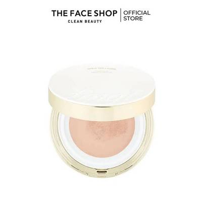 [SALE] Phấn Nước Trang Điểm THE FACE SHOP Gold Collagen Ampoule Mesh Cushion 13g