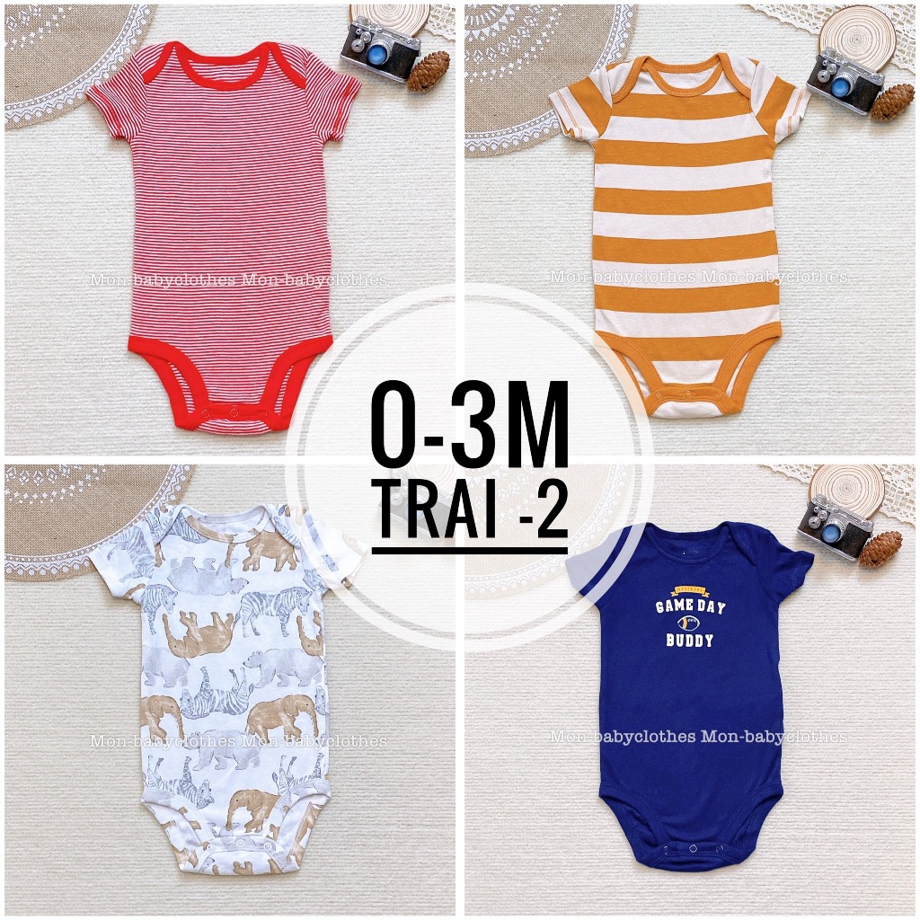 BODY cộc tay 0-3 tháng BÉ TRAI - link 2