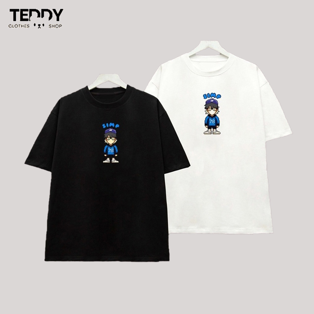 Áo thun đen/trắng  "PLAYER" LOW G PIXEL full size unisex nam,nữ.