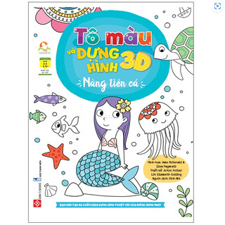 Sách - tô màu và dựng hình 3d - nàng tiên cá