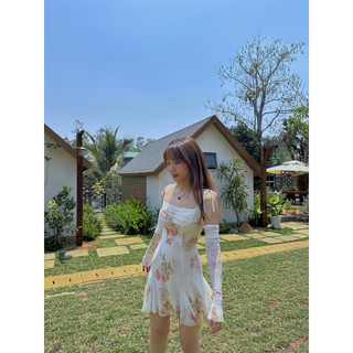 Margot dress - váy hoa tay dài - solid