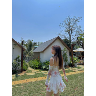 MARGOT DRESS - Váy hoa tay dài - SOLID