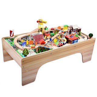 Bộ đồ chơi bàn mô hình thành phố gỗ toystore FUDAER