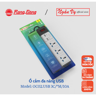 Ổ cắm kéo dài đa năng usb 3m - 5m rạng đông