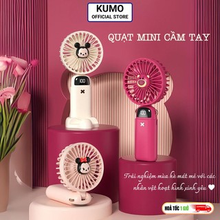 Quạt mini cầm tay kumo quat tích điện 5 mức điều chỉnh gió