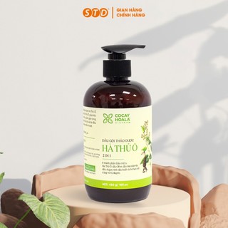 Dầu Gội Hà Thủ Ô 2in1 Cỏ Cây Hoa Lá, kích thích sắc tố đen tóc, mọc tóc, giảm rụng tóc, bạc tóc, chai 300g