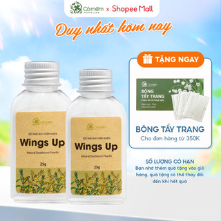 Combo 2 Bột Khử Mùi Wings Up Khử Mùi Hôi Chân Hôi Nách Giảm Tiết Mồ Hôi Hôi Cỏ Mềm 25g